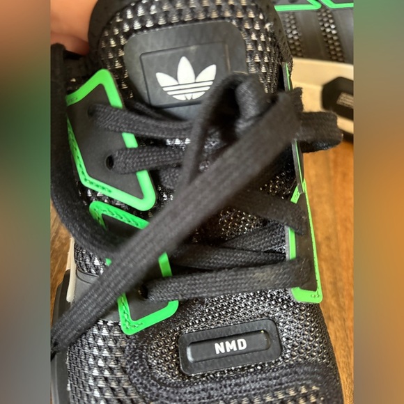 Adidas Kids Originals NMD G1 Running Shoes Sneakers Lace Up Black Green Size 4 - Picture 12 of 12